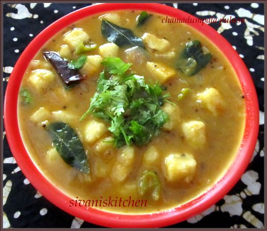Chamadumpala Antu Pulusu / Taro Root Thick Stew Recipe