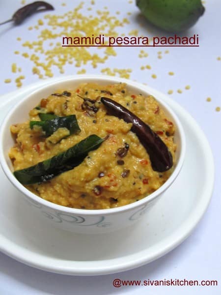 raw mango moong dal chutney
