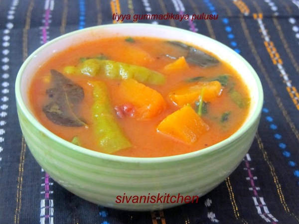 Gummadikaya Pulusu / Sweet Pumpkin Stew