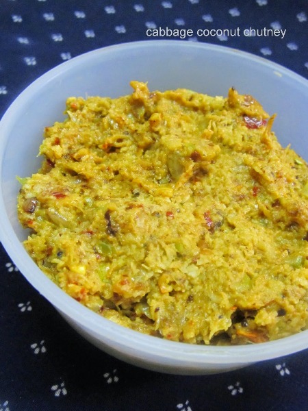 cabbage kobbari pachadi