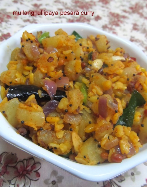 radish moong dal curry