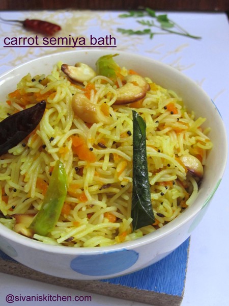 carrot semiya upma