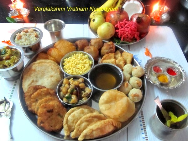 Varalakshmi Vratham Naivedyam Recipes - Naivedyam Thali for Varalakshmi Vratham