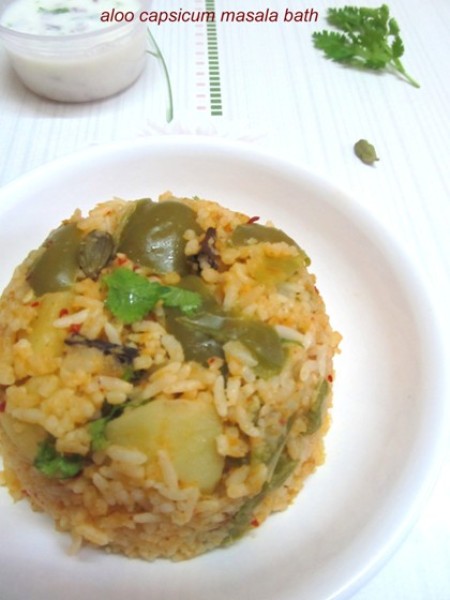 capsicum aloo masala rice