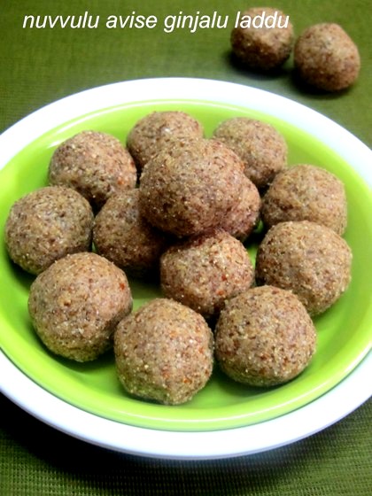 White Sesame Seeds Flax Seeds Laddu/Nuvvulu Avise Ginjalu Laddu-Laddu Recipes