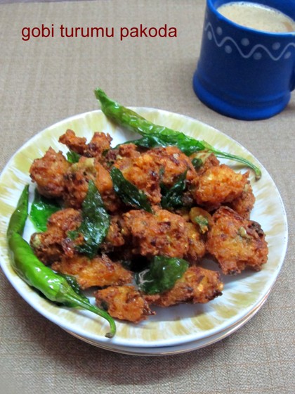Pakoda with califlower turumu
