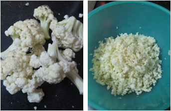 Grated Cauliflower Fritters / Gobi Turumu Pakoda - how to make Cauliflower Pakoda - Pakoda Recipes