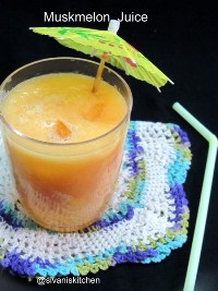 Muskmelon Juice / Kharbuja Juice - How to make Kharbuja Juice - Beverages