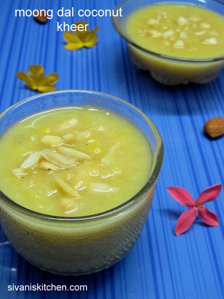 moong dal kobbari payasam