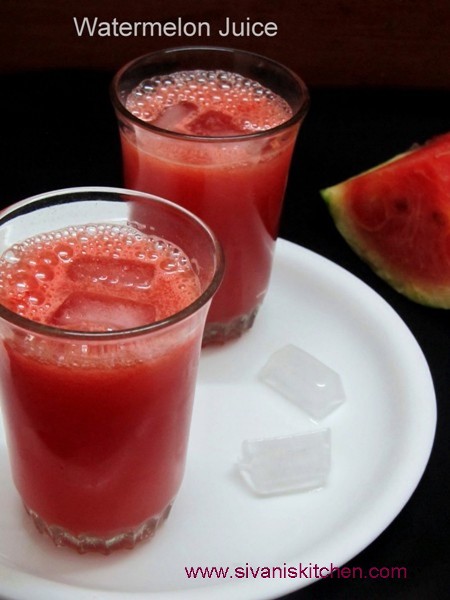 Watermelon Juice Recipe - How to make Watermelon Juice - Beverages