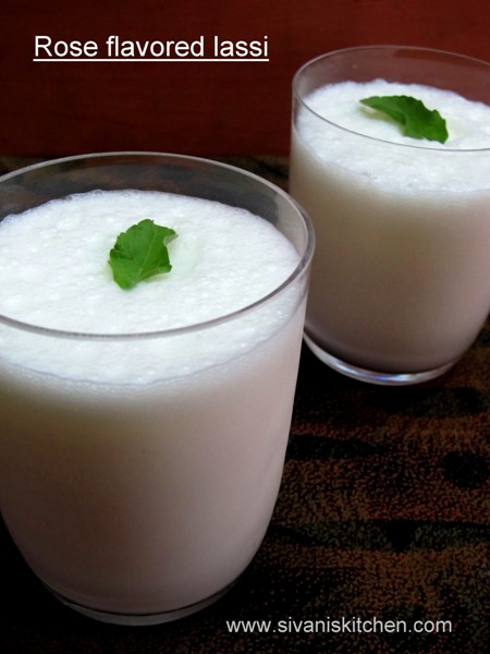 rose flavoured lassi