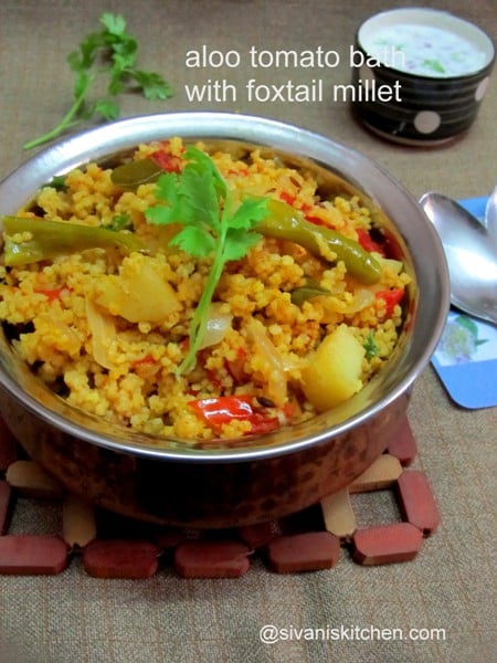 aloo tomato pulav with foxtail millet