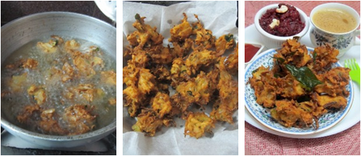 Onion Pakoda / Crispy Onion Fritters / Ullipaya Pakora - How to prepare onion pakoda