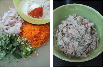 Ragi Carrot Punugulu / Finger Milllet Carrot Dumplings - Snacks Recipes