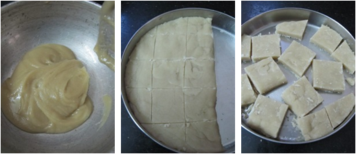 Maida Burfi Recipe/All Purpose Flour Burfi - How to prepare Maida Burfi - Burfi Recipes