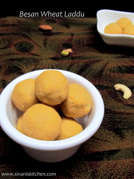 besan wheat flour laddu