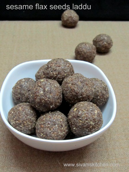 Black Sesame Flax Seeds Laddu / Nalla Nuvvulu Avise Ginjalu Laddu - Healthy Recipe