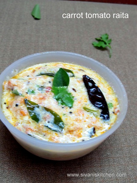 carrot tomato perugu pachadi