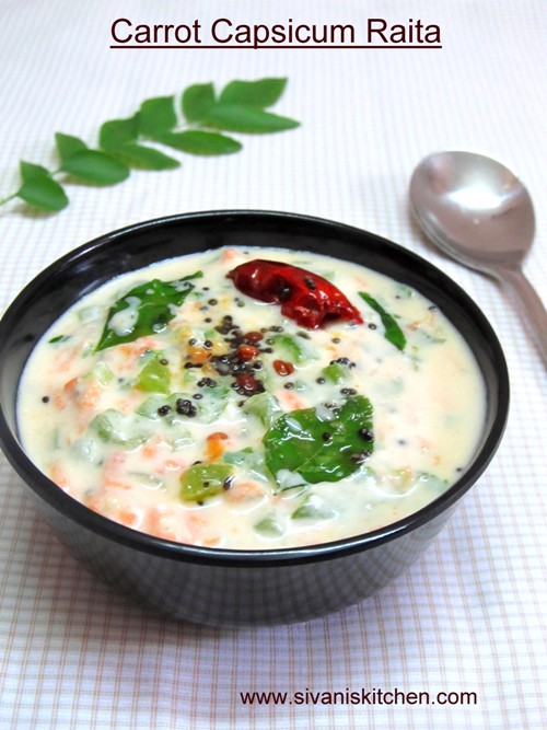 Carrot Capsicum Perugu Pachadi