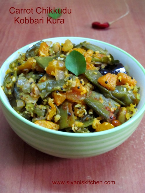 chikkudu carrot dry curry