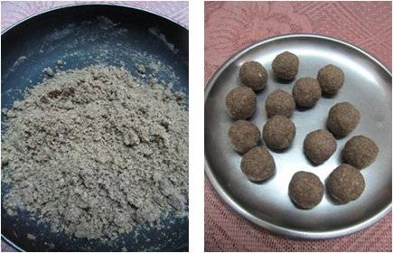 Ragi Nuvvula Laddu / Finger Millet Sesame Laddu / Ragi Till Laddu