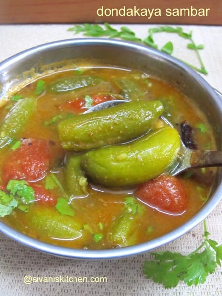 ivy gourd lentil stew